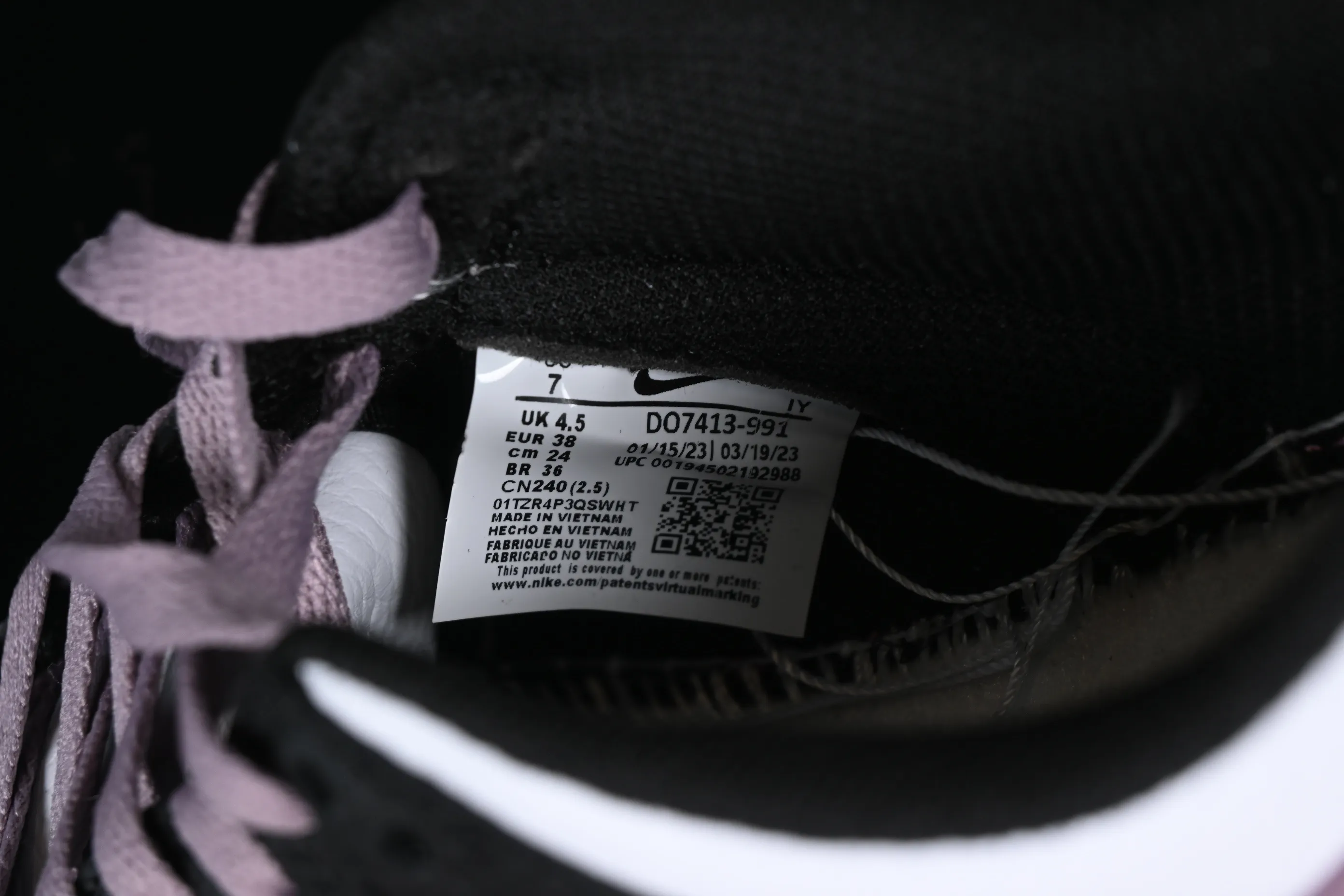 All categories Nk SB Dunk series Nk SB Dunk Low low-top sneakers Z version Nk Dunk Low SP black and white purple hook SB low-top sports and leisure sneakers DO7413-991